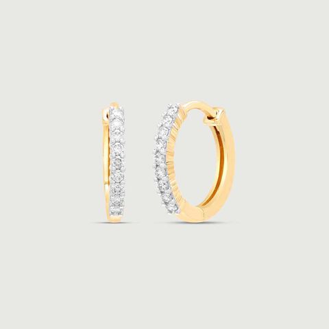 Vivid Urban Diamond Hoop Earrings