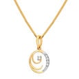 14KT Yellow Gold Glimmering Orbit Diamond Pendant,,hi-res view 3