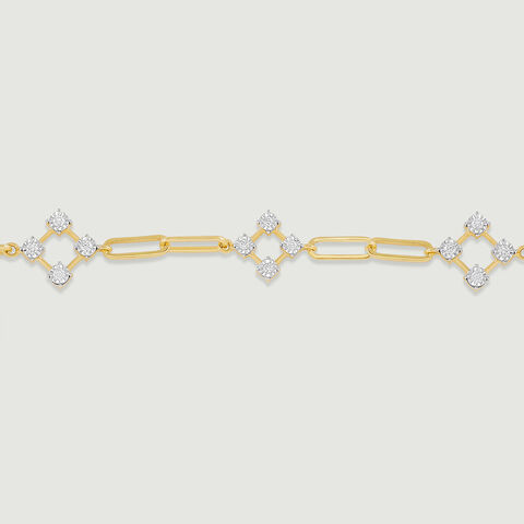 Sleek Geometric Diamond Bracelet