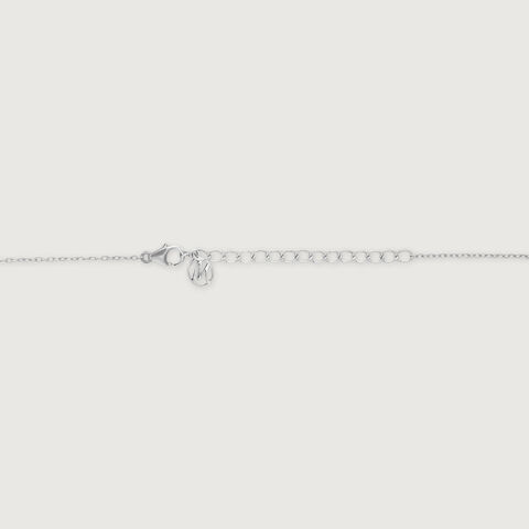 Elegant Leaf Drop Silver Necklace