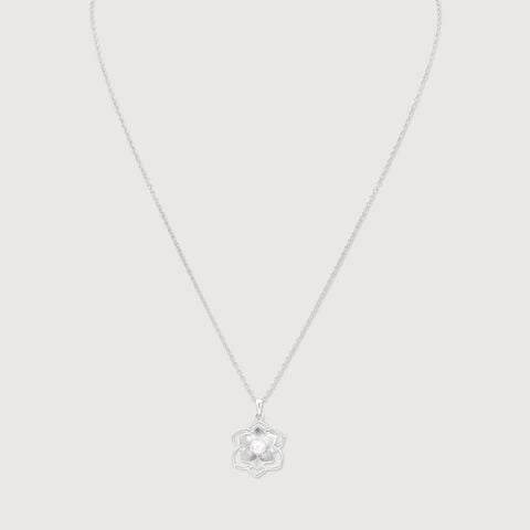 Elegant Bloom Silver Necklace