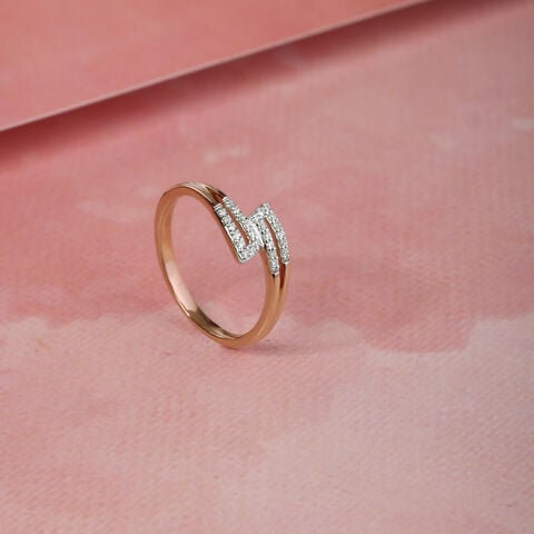 Rose Entwined Brilliance Diamond 14KT Rose Gold Ring