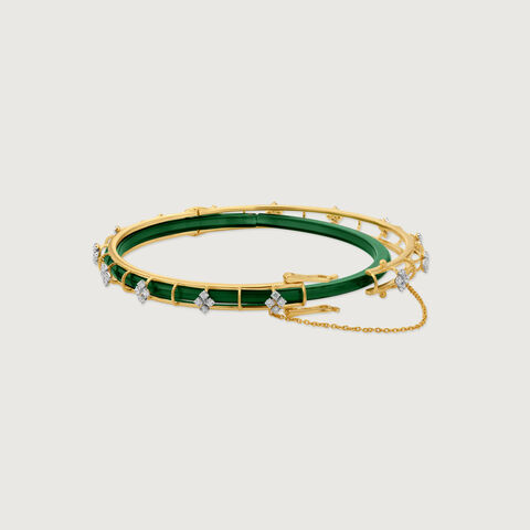 Charming Floral Diamond Bangle