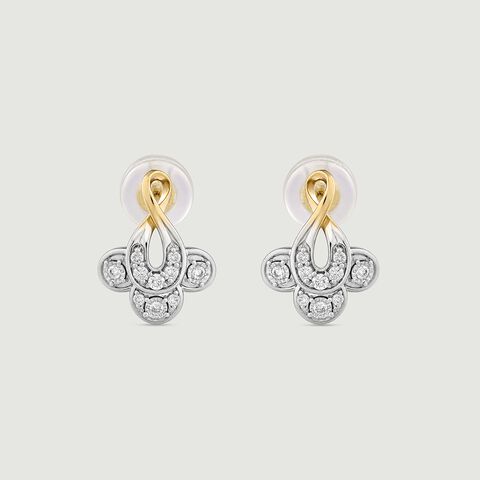 Charming Diya Diamond Stud Earrings