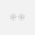 Shimmering Flower Silver Earrings,,hi-res view 3