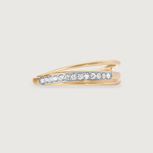 Twined Radiance 14 Kt Gold & Diamond Ring,,hi-res image number null