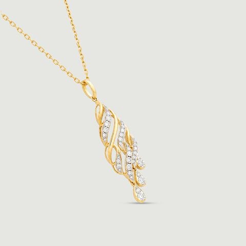 Luminous Rippling Diamond Pendant