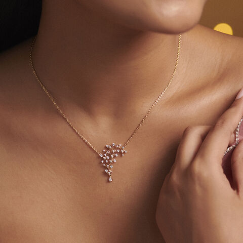 Artful Asymmetric Diamond Necklace