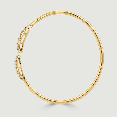 Edgy Checkered Diamond Bangle