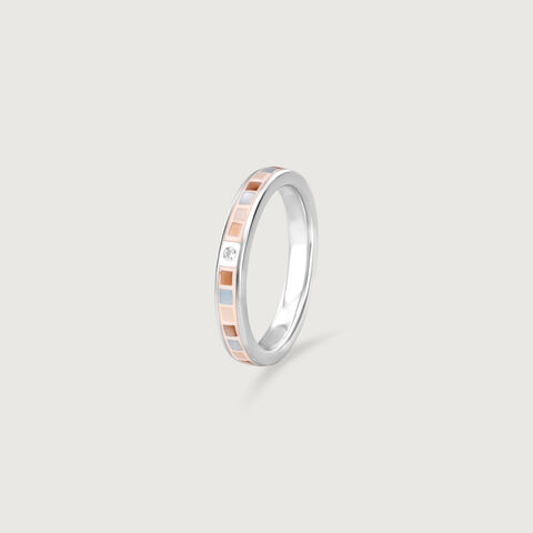 Soft Contemporary Mother of Pearl Silver Ring
