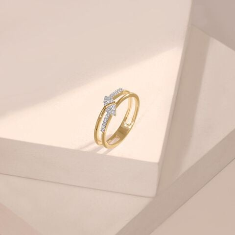 Directional Grace Diamond Ring