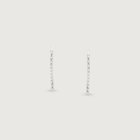 Radiant Wave Silver Hoop Earrings