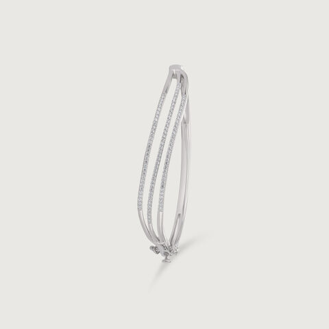 Graceful Layered Silver Bangle