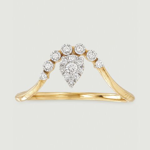 Radiant Flame Diamond Ring