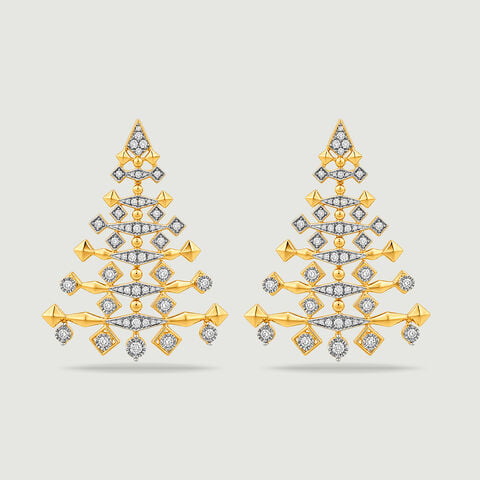 Dramatic Tiered Diamond Drop Earrings
