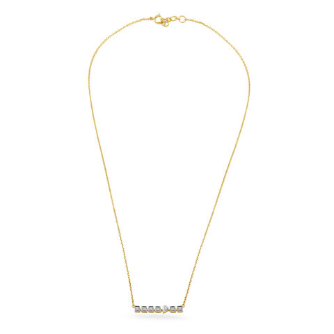 Morse Code Gold & Diamond Necklace