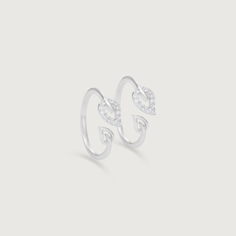 Dainty Heart Silver Toe Rings