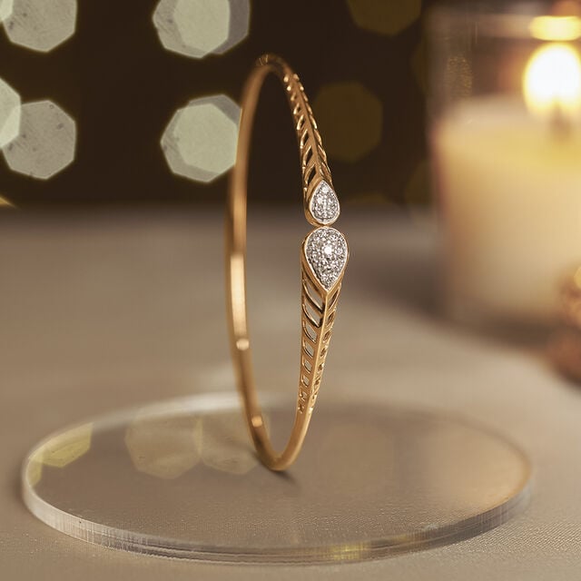 Elegant Diya Diamond Bangle,,hi-res image number null