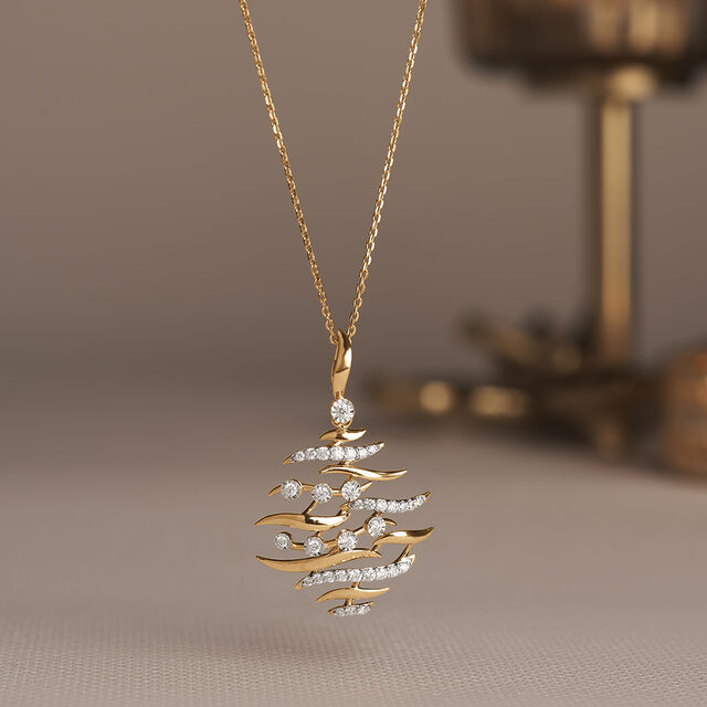 Floating Diyas Diamond Pendant,,hi-res image number null