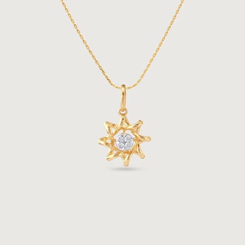 Serene Petal Diamond Pendant