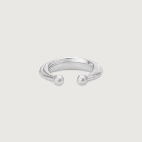 Textured Glow Silver Septum Ring