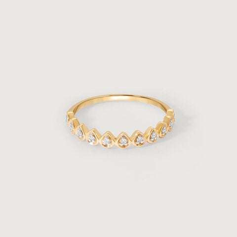 Petal Arc Diamond Ring