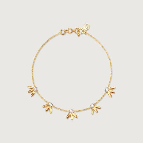 Playful Sparkle Leaf Diamond Bracelet