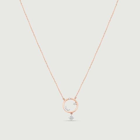 Starry Whirl Diamond Necklace