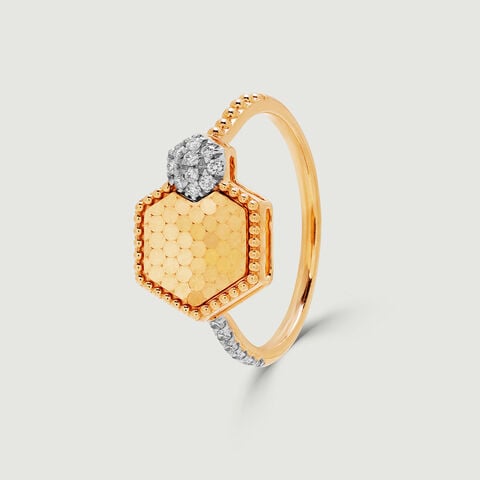 Radiant Geometric Diamond Ring