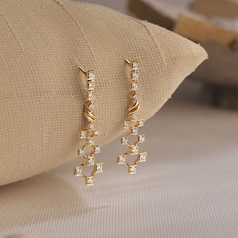 Lattice Lights Diamond Drop Earrings
