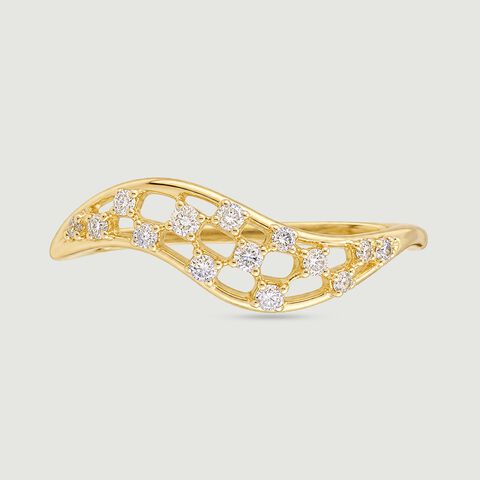 Edgy Checkered Diamond Ring