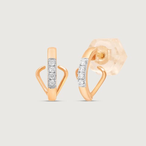 Graceful Gleam Diamond Stud Earrings