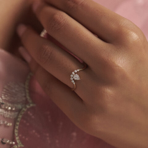 Radiant Flame Diamond Ring