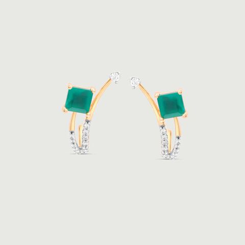 Chic Spark Diamond Hoop Earrings