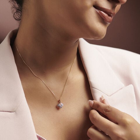 Charming Diya Diamond Pendant