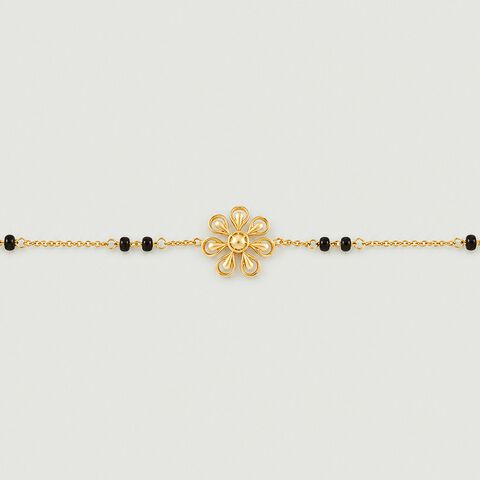 Radiant Floral Gold Mangalsutra Bracelet