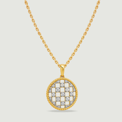 Bold Geometric Gold Pendant