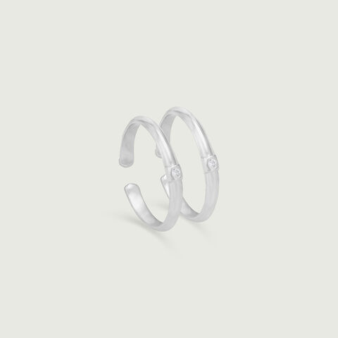 Chic Accent Silver Toe Rings