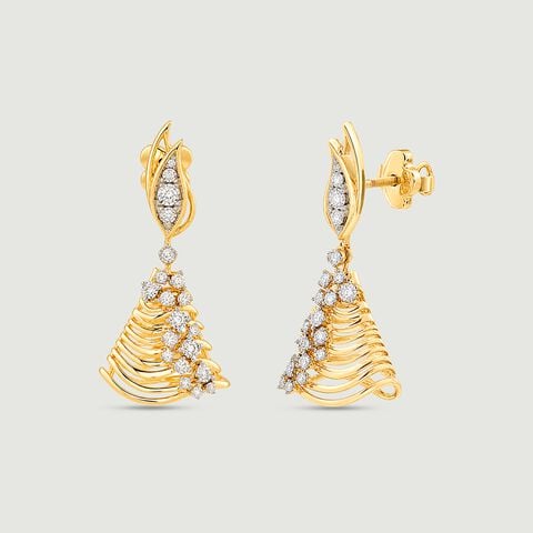 Radiant Flowing Diamond Jhumka