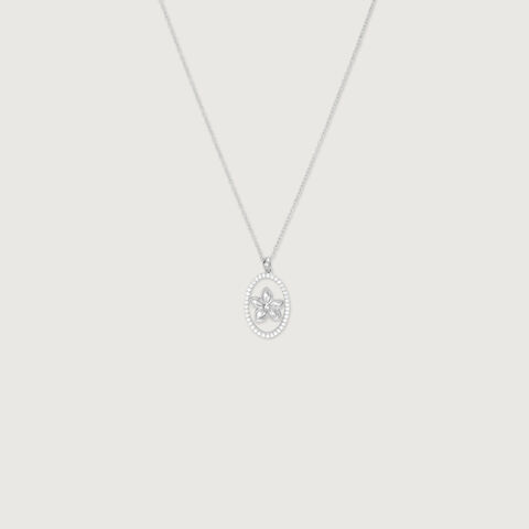 Elegant Floral Silver Necklace
