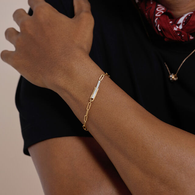 Sleek Linear Diamond Bracelet,,hi-res image number null