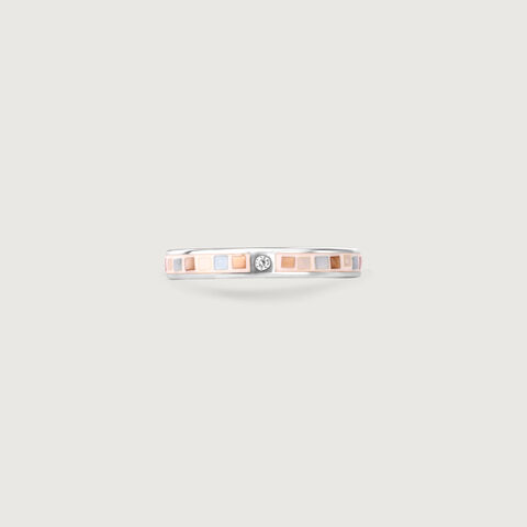Soft Contemporary Mother of Pearl Silver Ring