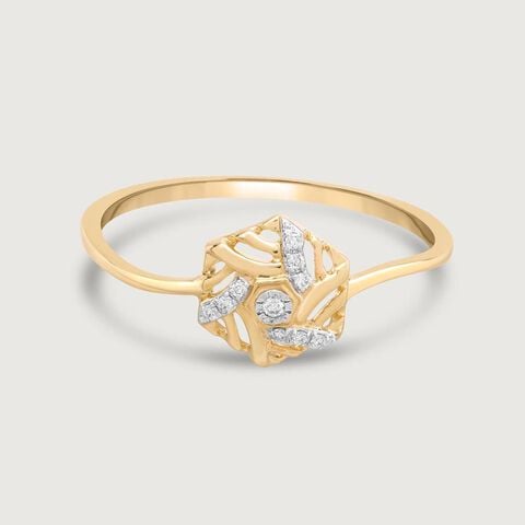 Hexagon Gleam Diamond Ring