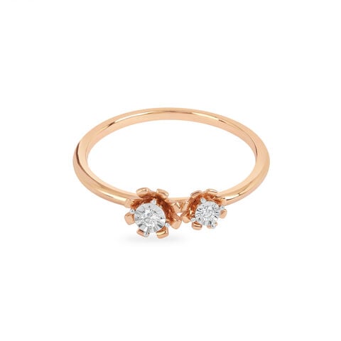 14KT White-Rose Gold Margarita Ring