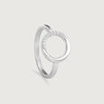 Subtle Halo Silver Ring,,hi-res view 3