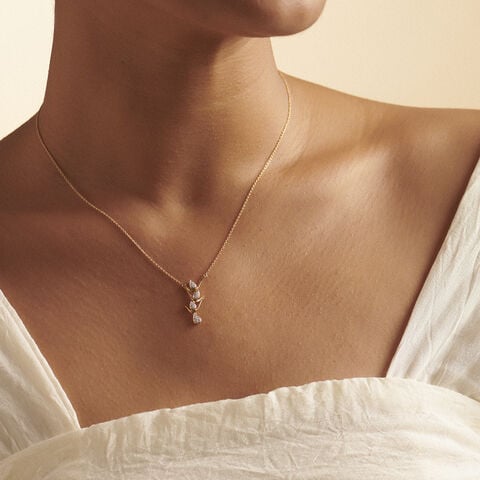 Flickering Flame Diamond Necklace