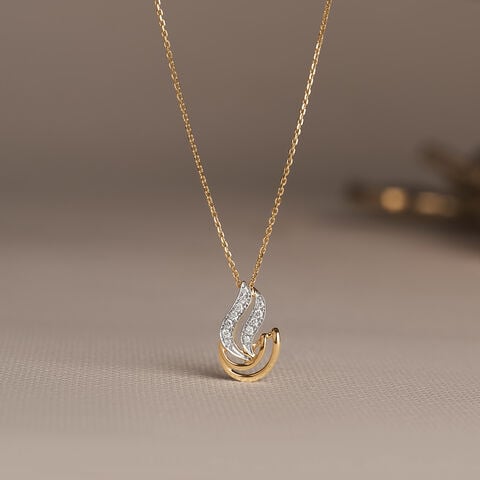 Luminous Flowing Diamond Pendant