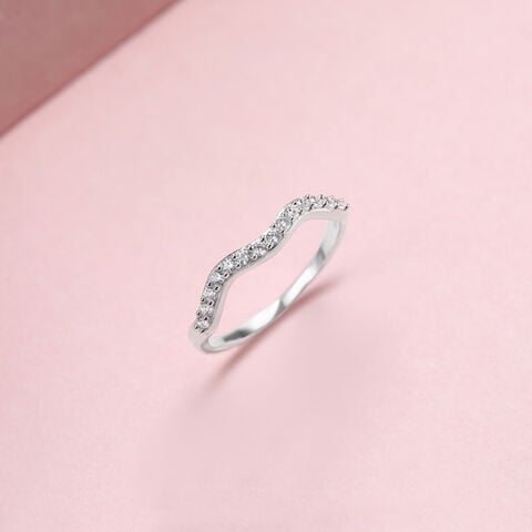 Dazzling Wave Silver Ring