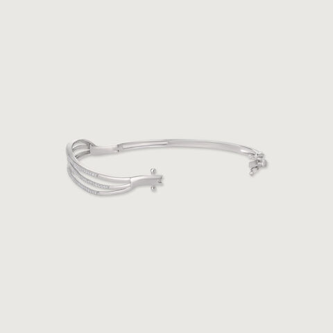Graceful Layered Silver Bangle