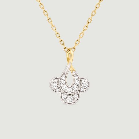 Charming Diya Diamond Pendant